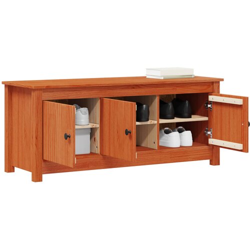  Ormar za cipele Vosak Smeđa 110 x 38 x 45,5 cm Masivna borovina Slike