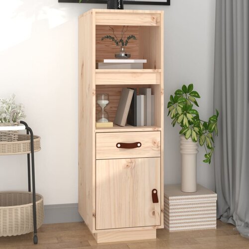 VidaXL Visoka omara 34x40x108,5 cm trdna borovina Slike