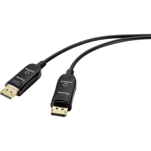Renkforce steklena vlakna/DisplayPort kabel DisplayPort vtič, DisplayPort vtič 15 m črna UHD 8K @ 60 Hz, UHD 4K @ 120 Hz RF-4598018 DisplayPort kabel, (20415333) Cene