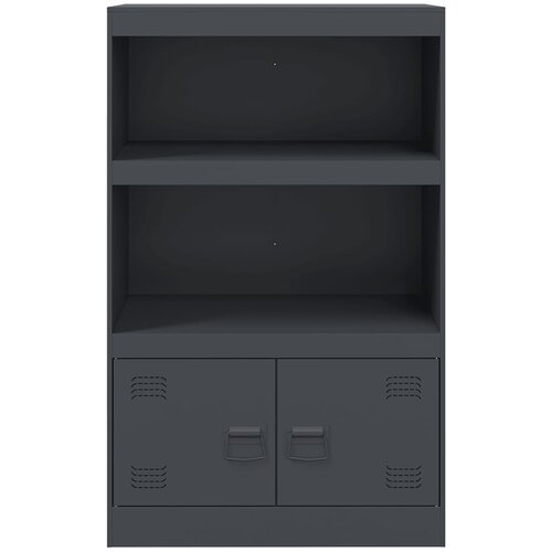  Komoda antracit 67 x 39 x 107 cm čelična Slike