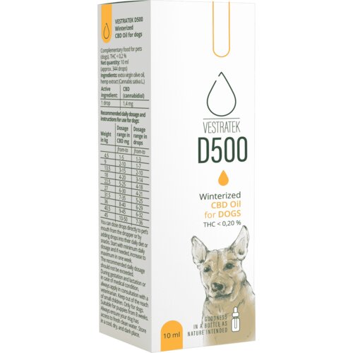 Vestratek D500 full spectrum cbd ulje za pse 10ml Cene