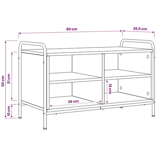  TV ormar 140 x 39,5 x 50 cm Hrast sonoma Konstruirano drvo Slike