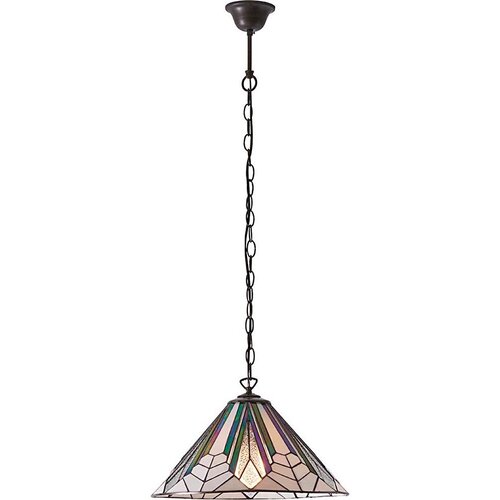  Endon 63937 - Luster na lancu Tiffany ASTORIA 1xE27/60W/230V prečnik 40 cm Cene