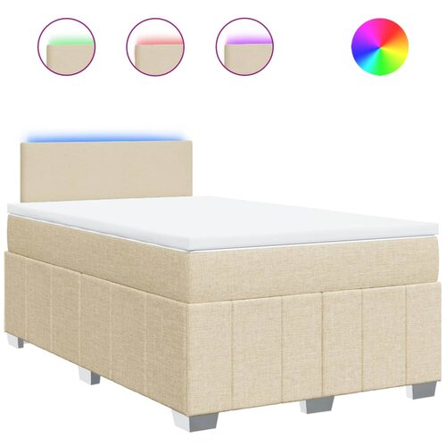 Maison Chic Box spring postelja - Vzmetna postelja z vzmetnico krem 120x200 cm blago SL17406, (21882423) Cene