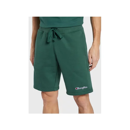 Champion Športne kratke hlače Small Embroidery Script 218295 Zelena Regular Fit