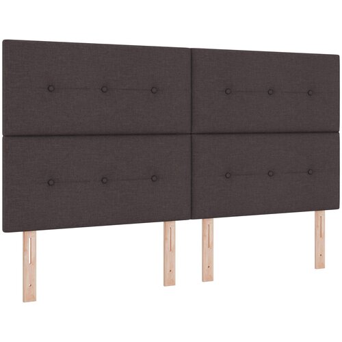 VidaXL Vzglavje s gumbi, temno rjavo, 180 cm, tkanina, (22051073) Slike