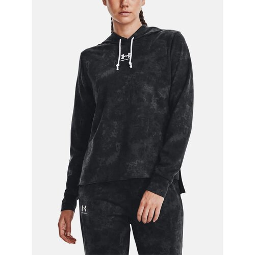 Under Armour Sweatshirt Rival Terry Print Hoodie-BLK - Women Slike