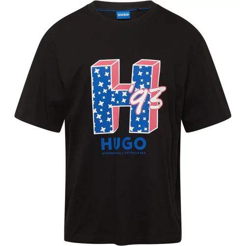 Hugo Blue Majica 'Nentryle' plava / ružičasta / crna / bijela