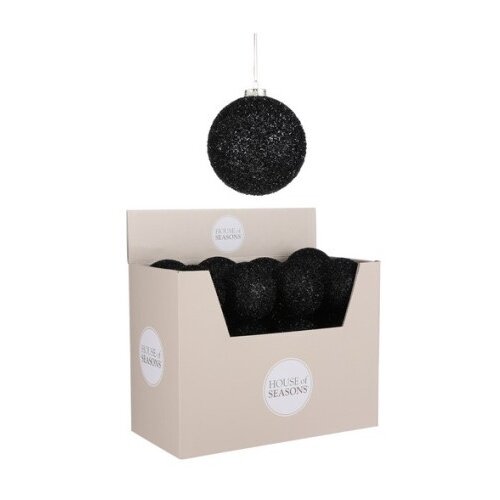 Dekordom novogodišnja dekoracija - hanging ball 10cm 1101104 - black - edl ( 041357 ) Cene