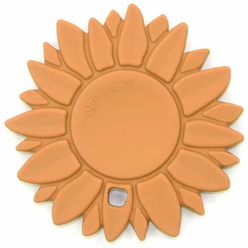 O.B Designs Sunflower Teether grizalo Ginger 3m+ 1 kos