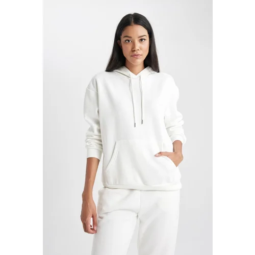 Defacto Relax Fit Hooded Thick Sweatshirt