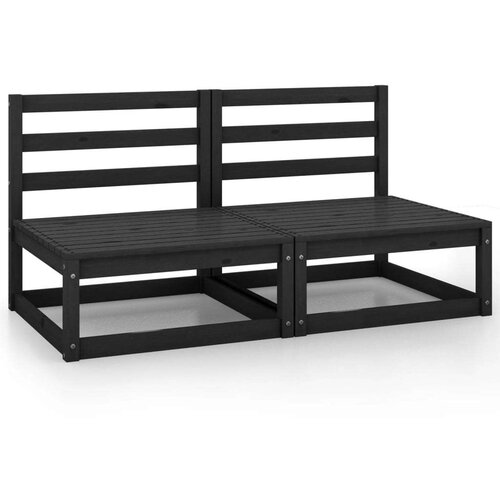  Vrtni dvosjed od masivne borovine crni Cijene