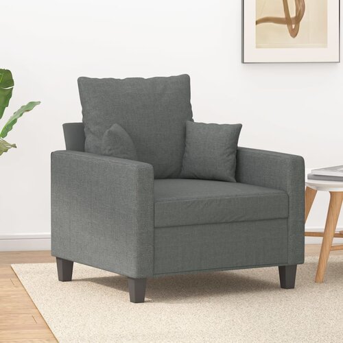 vidaXL Fotelj temno siv 60 cm blago Cene