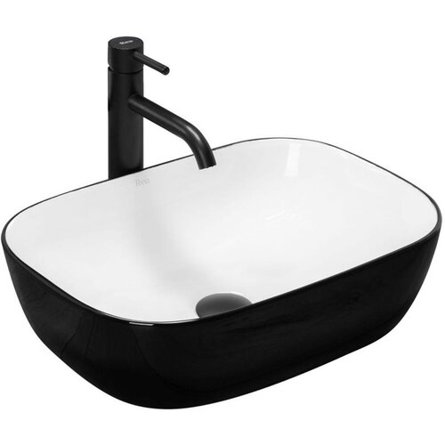 REA Bath Belinda Črno-beli pultni umivalnik Cene