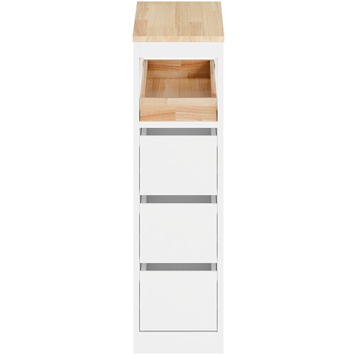 SoBuy Nizka kopalni&scaron;ka omara s &scaron;tirimi predali Bela 23.01x65x81.99cm Sodobno BZR54-II-W, (5000117428) Cene