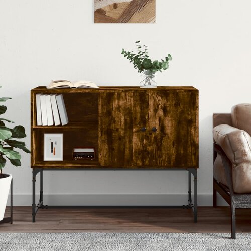  Komoda boja dimljenog hrasta 100x40x79,5 cm konstruirano drvo Cijene
