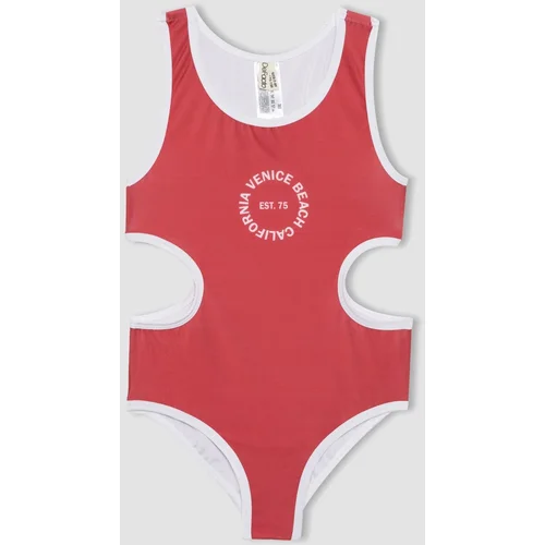 Defacto Girl's Printed Swimsuit