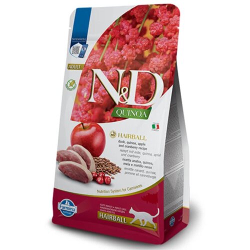 N&d suva hrana za izbacivanje kuglica dlaka kod mačaka - pačetina, kinoa, jabuka i brusnica 300g Cene