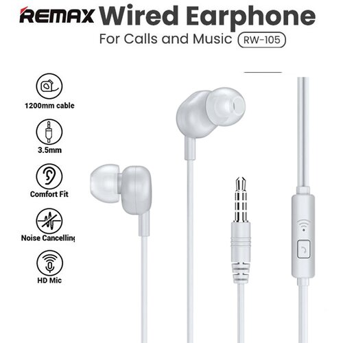 Remax RW-105 slušalice bele Slike