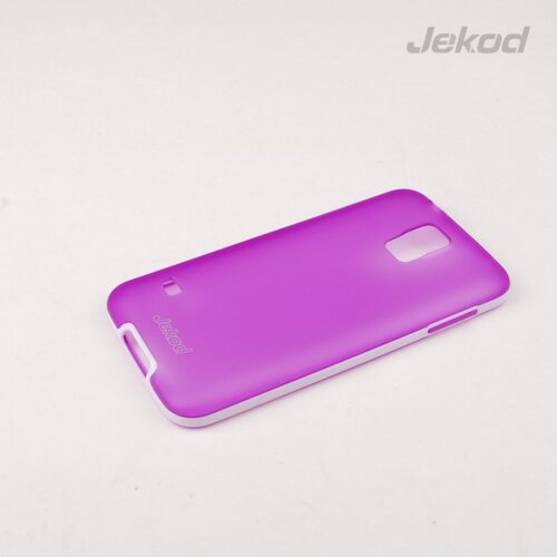 Jekod silikonski ovitek Samsung Galaxy S5 G900 TPU/T prozorno vijola z belim okvirjem + Zaščitna folija Cene