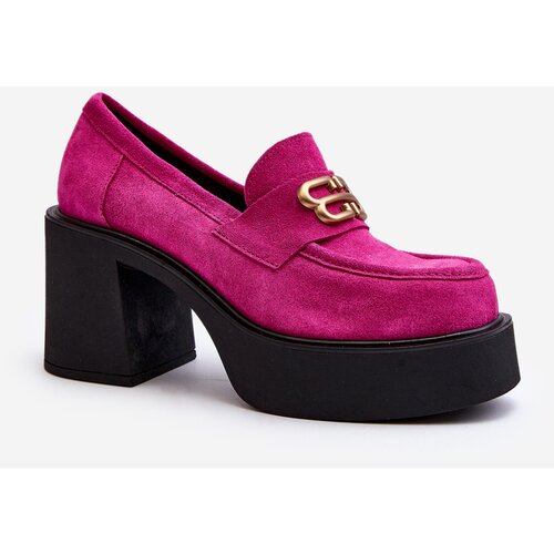 Kesi Zazoo women&amp;#039;s suede high-heeled shoes, fuchsia Slike