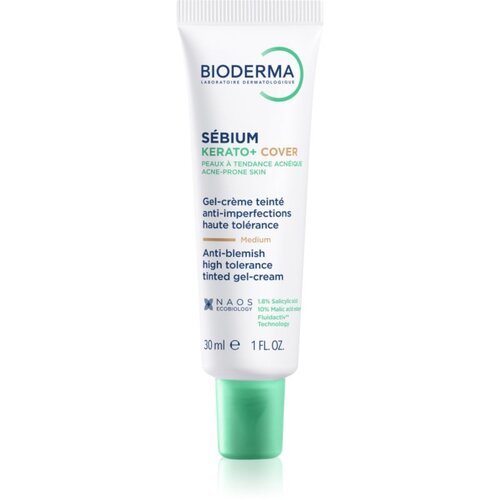 Bioderma S&amp;eacute;bium Kerato+ Cover-tonirana gel-krema, 30 ml Slike