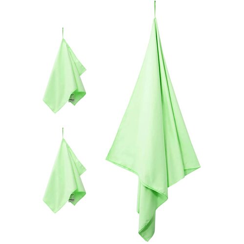  Set sportskih ručnika 3 pcs Zelena Polyester i Polyamid Slike