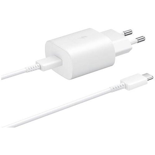 Samsung stenski polnilec usb-c + polnilni kabel usb-c, 25 w, bel Slike