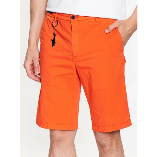Paul&Shark Kratke hlače iz tkanine 23414027 Oranžna Regular Fit