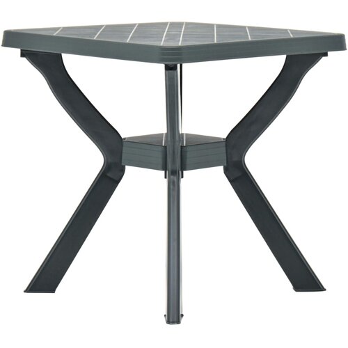 The Living Store Bistro miza zelena 70x70x72 cm plastika - Vrtna Miza, (21467124) Slike