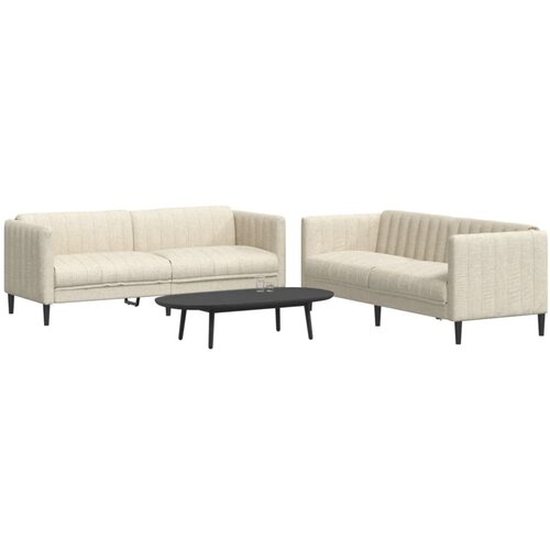  2-dijelni set sofa krem od tkanine Cene