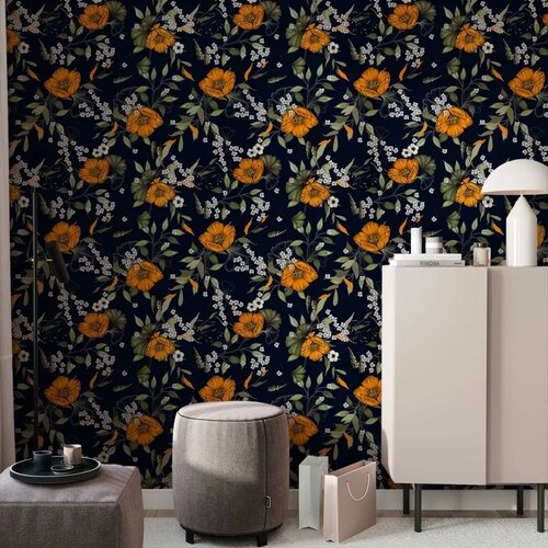  Tapeta - Orange Bloom 49x1000 Samoljepljiva Cene