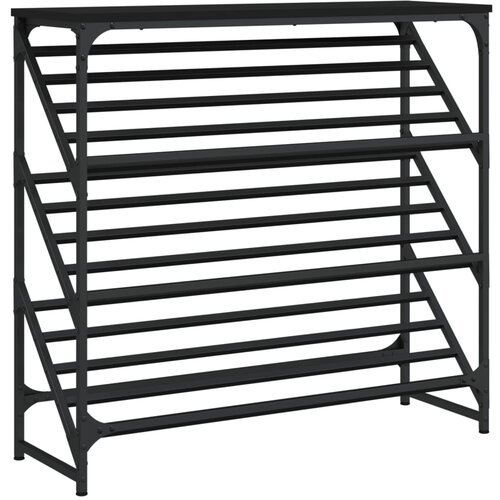 Maison Chic Regal za čevlje - Polica za čevlje črn 90x30x85 cm inženirski les, (21778139) Cene