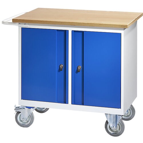 Eurokraft pro kompaktna delovna miza, pomična, 2 vrat, &amp;scaron;xg 950 x 590 mm Slike