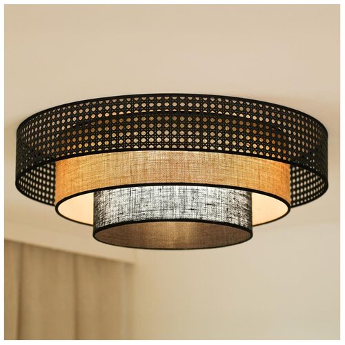  Brilagi - LED stropna svetiljka DAKOTA LUNETA LED/12W/230V prečnika 60 cm crna/ratan Cene