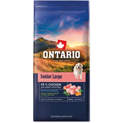 Ontario Senior Large - pi&scaron;čanec in sladki krompir 12 kg Cene