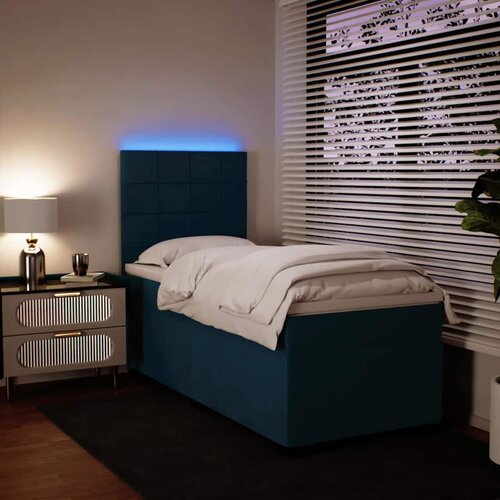 Box spring krevet s madracem plavi 90x190 cm bar&amp;scaron;unasti Slike