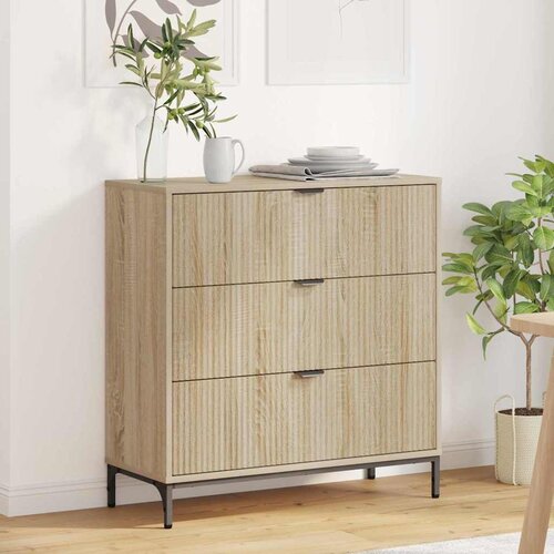 VidaXL Ormarić / Komoda sonoma hrast 79,5 x 33 x 82 cm Konstruirano drvo Slike