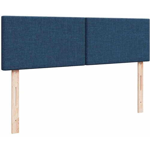  Ottoman krevet s madracima plavi 160x200 cm tkanina Slike