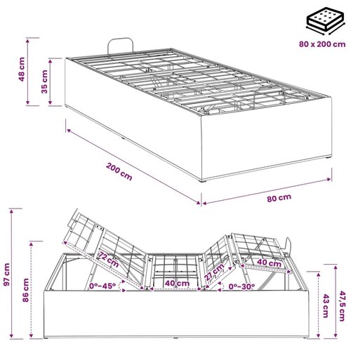  Električni podesivi okvir kreveta Smeđa 200 x 80 x 33 5 cm - Tamno smeđa 80 x 200 cm Slike
