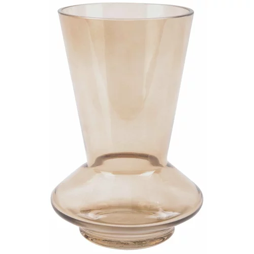 PT LIVING Peščeno rjava steklena vaza Glow, višina 17,5 cm