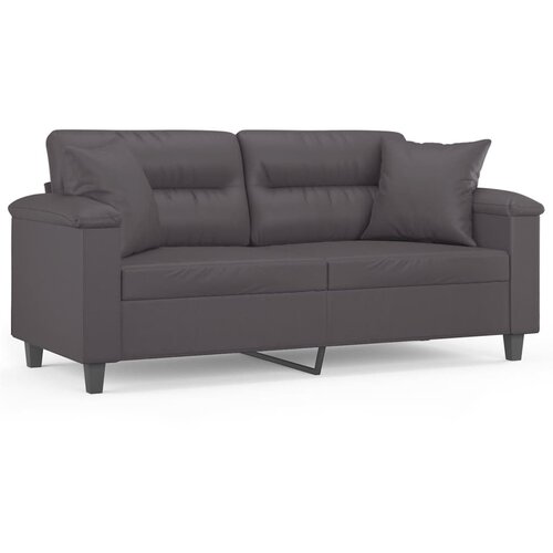 Maison Chic kavč - Sofa - Kanape dvosed z okrasnimi blazinami siv 140 cm umetno usnje, (21727639) Cene
