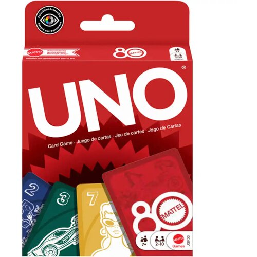 Mattel UNO karta, 80-letna rubinasto rdeča izdaja Cene