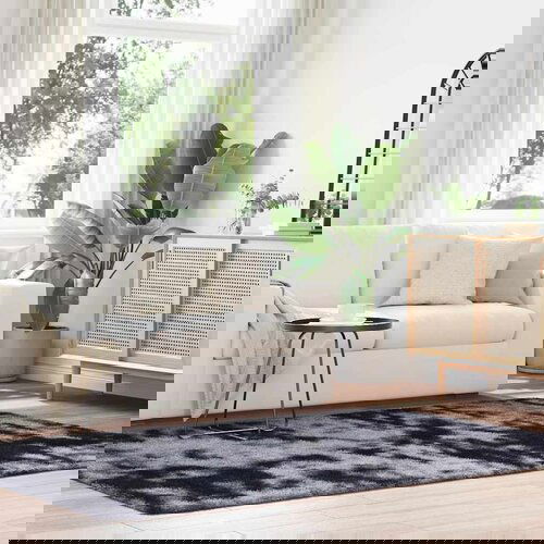 VidaXL Čupavi tepih s visokim vlaknima tamnosiva 160x230 cm poliester Slike