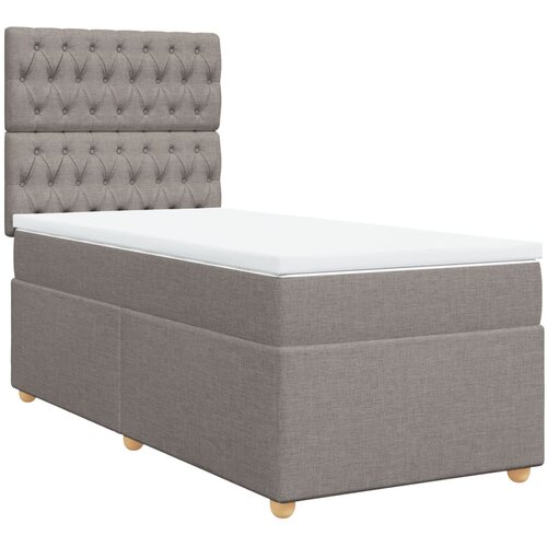 VidaXL Box spring postelja z vzmetnico taupe 90x190 cm blago, (21291023) Slike