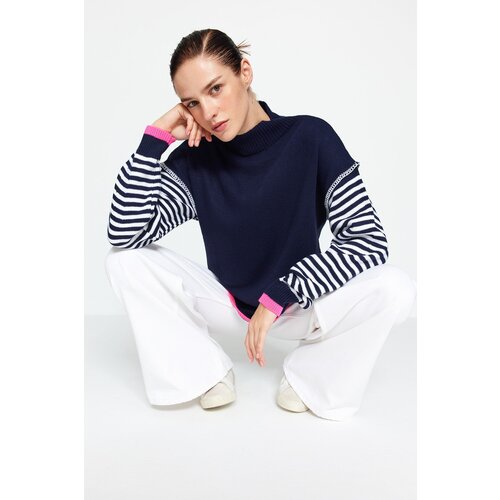 Trendyol Sweater - Dark blue - Regular fit Cijene