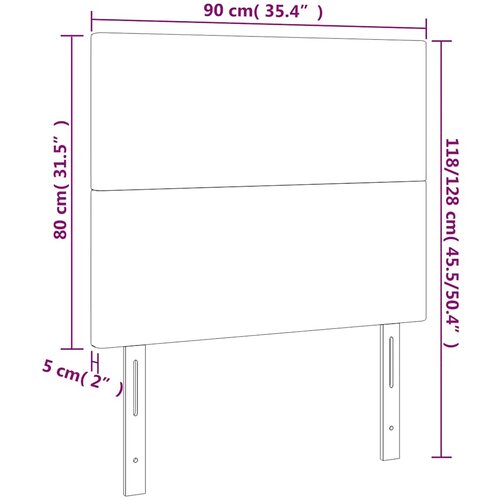  LED uzglavlje tamnoplavo 90x5x118/128 cm bar&amp;scaron;unasto Slike