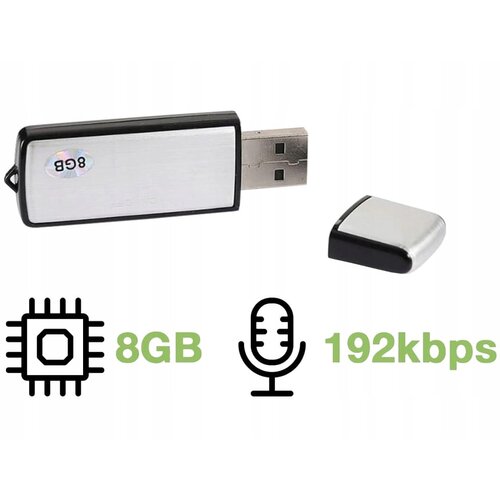 Mini aku. vohunski snemalnik USB ključek diktafon 8GB Slike