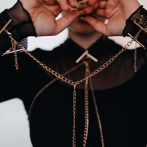 Bijoux Indiscrets Lisice Desir M&amp;eacute;tallique - Metallic Mesh Handcuffs Slike