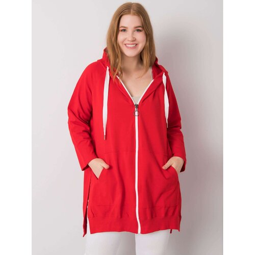 Fashionhunters Plus size red hoodie | ePonuda.com